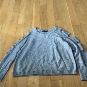 Tess Giberson full length cashmere grey sweater